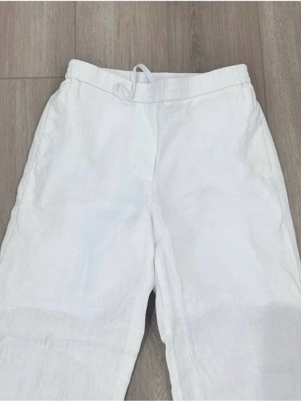 COS white linen pants S